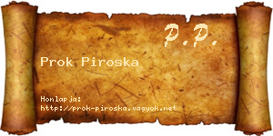 Prok Piroska névjegykártya