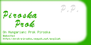 piroska prok business card